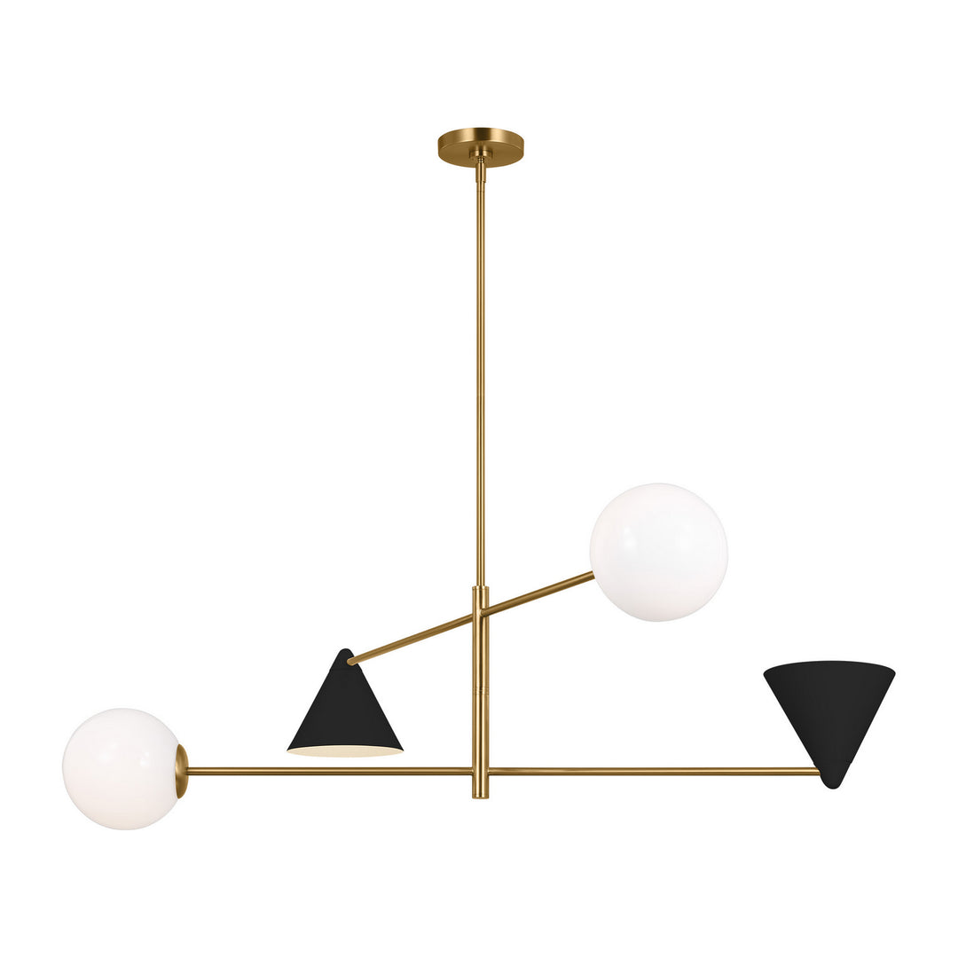 Visual Comfort Studio Cosmo AEC1094MBKBBS Pendant Light - Midnight Black and Burnished Brass