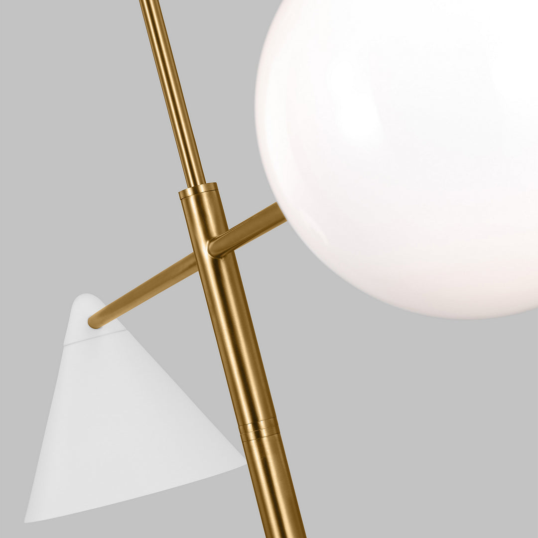 Visual Comfort Studio Cosmo AEC1094MWTBBS Pendant Light - Matte White and Burnished Brass
