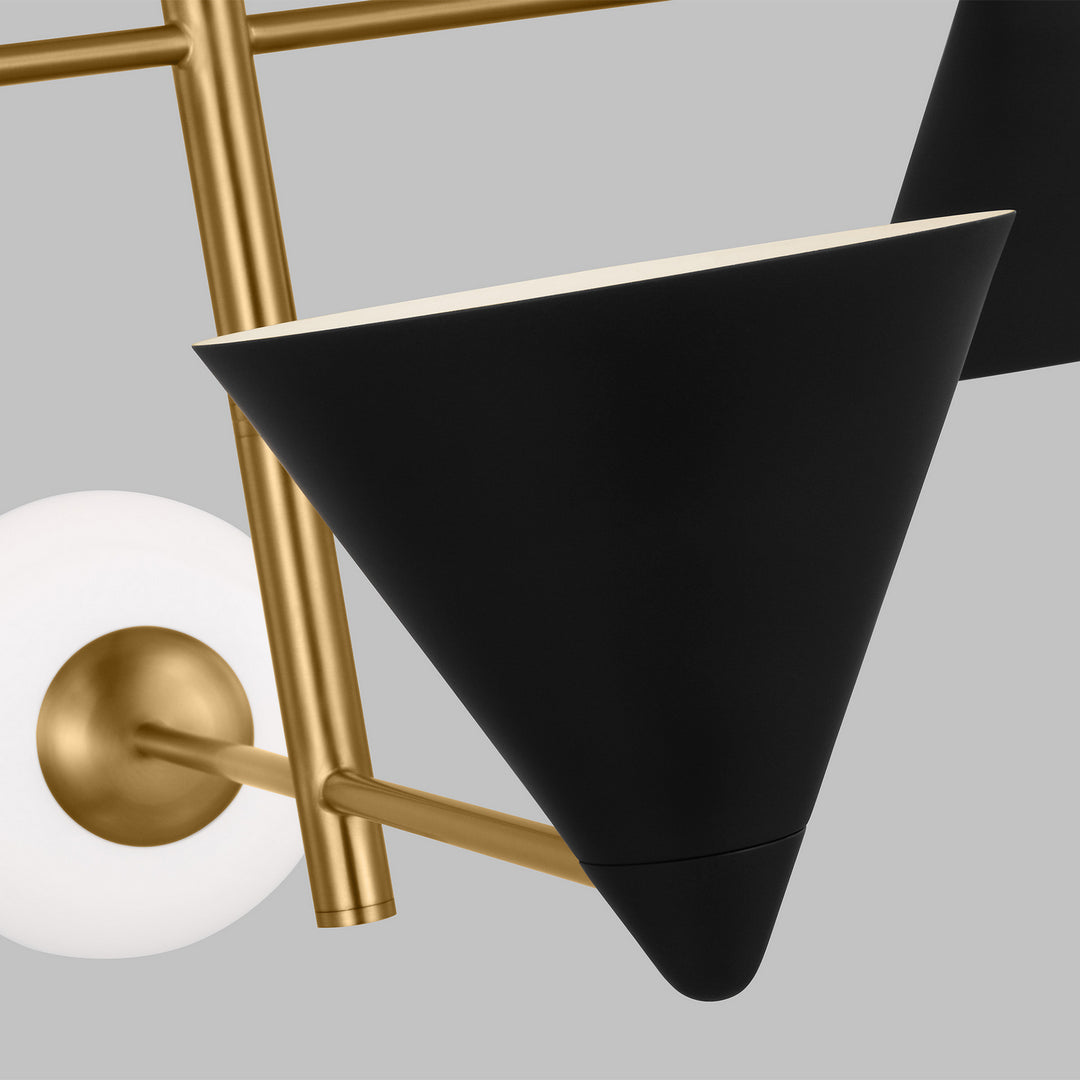 Visual Comfort Studio Cosmo AEC1104MBKBBS Chandelier Light - Midnight Black and Burnished Brass