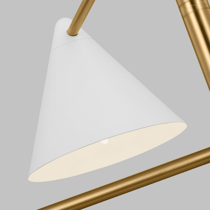 Visual Comfort Studio Cosmo AEC1104MWTBBS Chandelier Light - Matte White and Burnished Brass