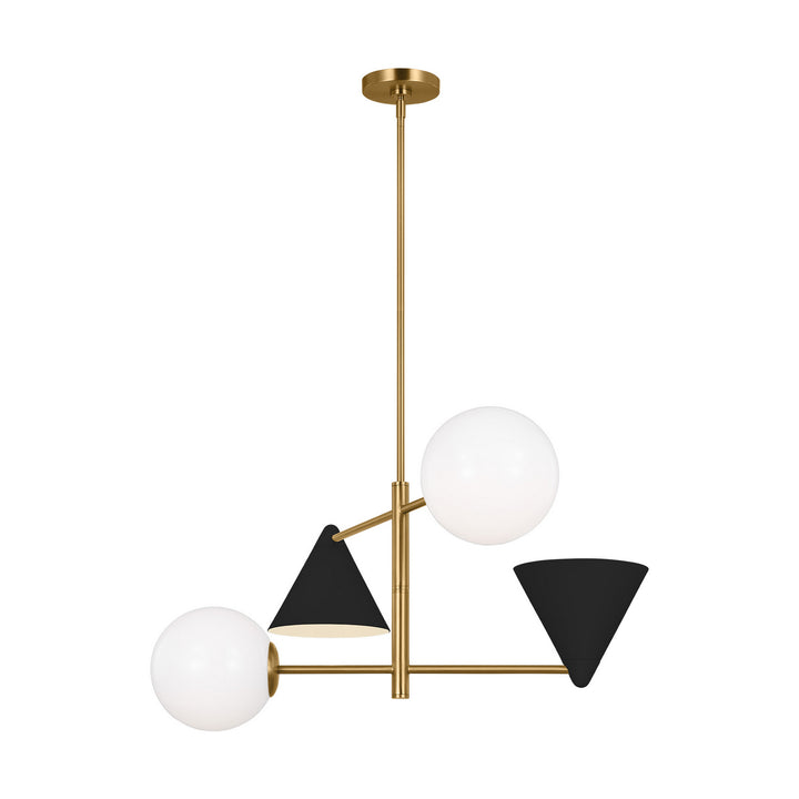 Visual Comfort Studio Cosmo AEC1114MBKBBS Chandelier Light - Midnight Black and Burnished Brass