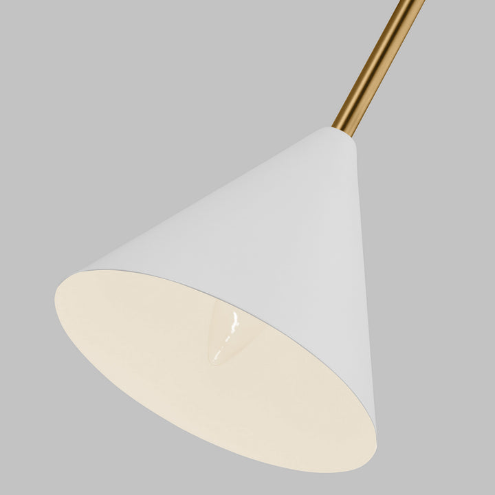 Visual Comfort Studio Cosmo AEW1041MWTBBS Wall Light - Matte White and Burnished Brass