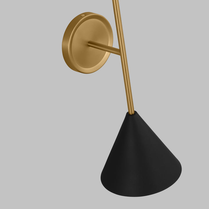 Visual Comfort Studio Cosmo AEW1051MBKBBS Wall Light - Midnight Black and Burnished Brass