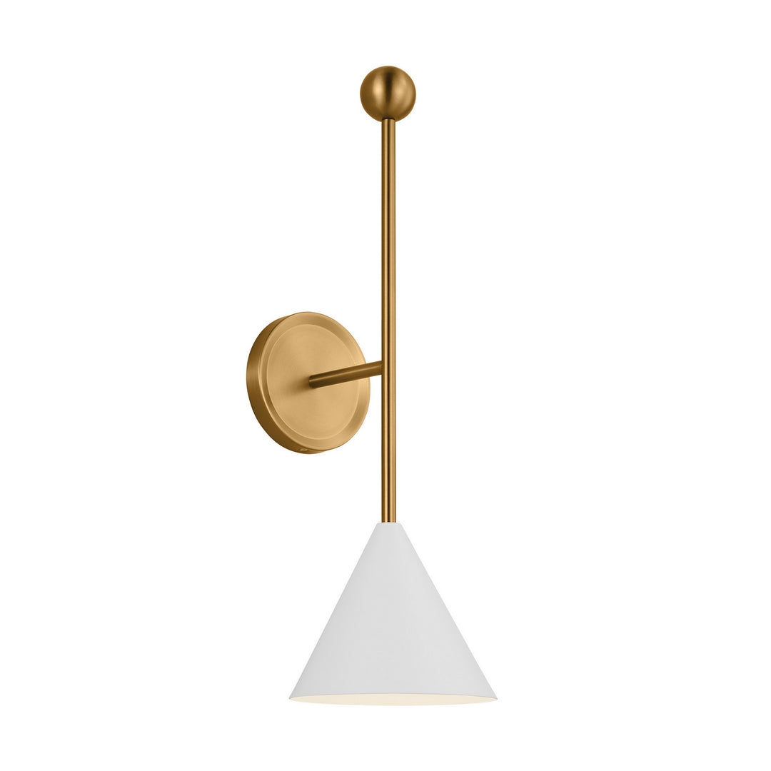 Visual Comfort Studio Cosmo AEW1051MWTBBS Wall Light - Matte White and Burnished Brass