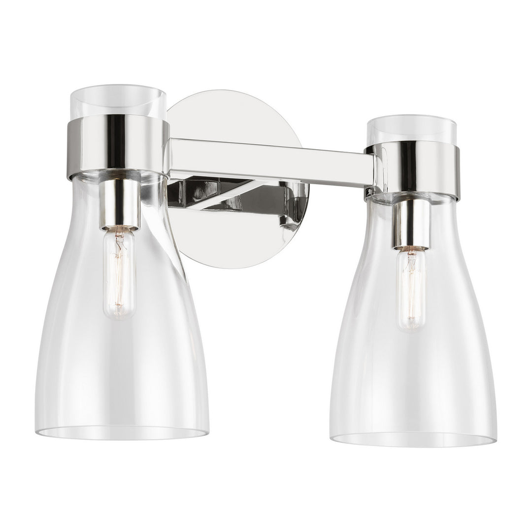 Visual Comfort Studio Moritz AEV1002PN Bath Vanity Light 15 in. wide - Polished Nickel