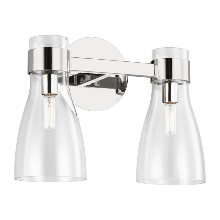 Visual Comfort Studio Moritz AEV1002PN Bath Vanity Light 15 in. wide - Polished Nickel