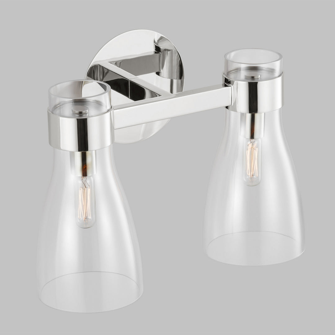 Visual Comfort Studio Moritz AEV1002PN Bath Vanity Light 15 in. wide - Polished Nickel