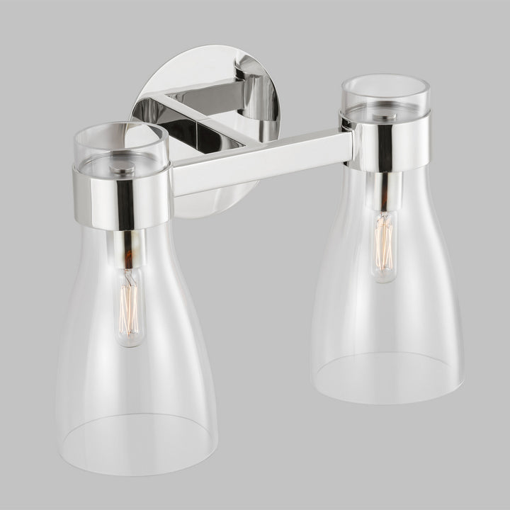 Visual Comfort Studio Moritz AEV1002PN Bath Vanity Light 15 in. wide - Polished Nickel