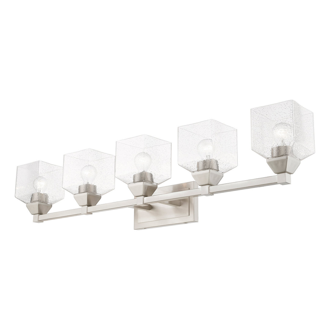 Livex Aragon 10385-91 Bath Vanity Light 42 in. wide - Brushed Nickel