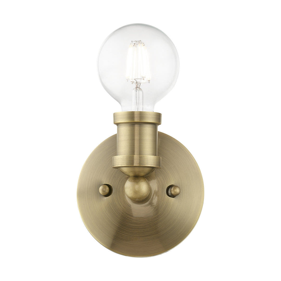 Livex Lansdale 14420-01 Wall Sconce Light - Antique Brass