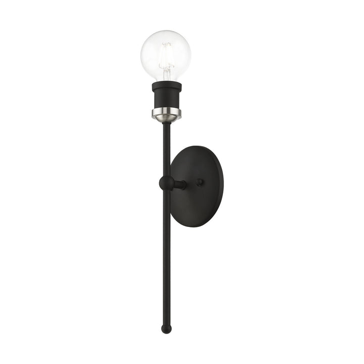 Livex Lansdale 14421-04 Wall Sconce Light - Black w/Brushed Nickel