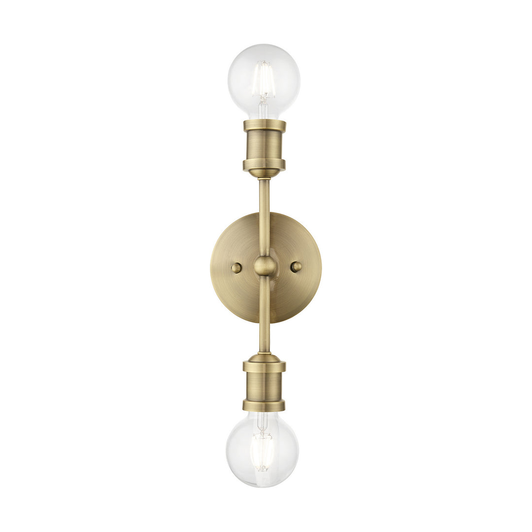 Livex Lansdale 14422-01 Bath Vanity Light 5 in. wide - Antique Brass