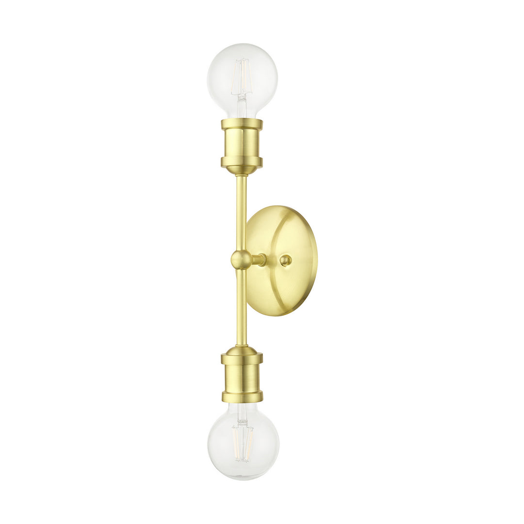 Livex Lansdale 14422-12 Bath Vanity Light 5 in. wide - Satin Brass