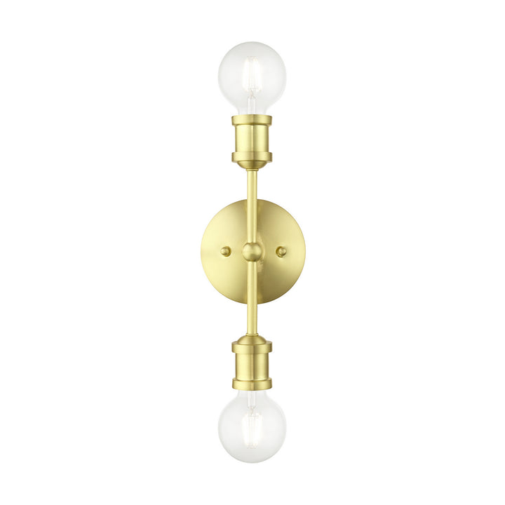 Livex Lansdale 14422-12 Bath Vanity Light 5 in. wide - Satin Brass