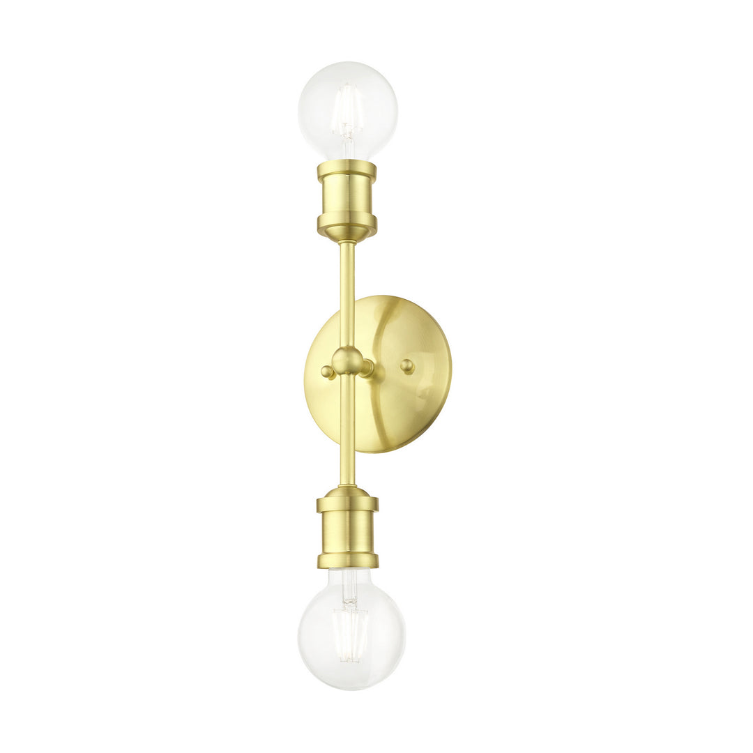 Livex Lansdale 14422-12 Bath Vanity Light 5 in. wide - Satin Brass