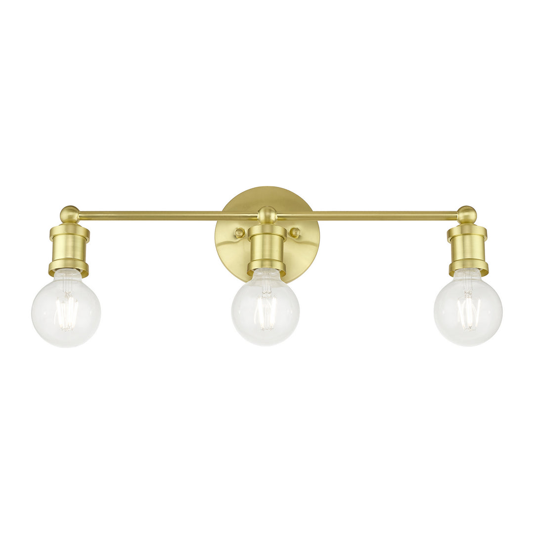 Livex Lansdale 14423-12 Bath Vanity Light 21 in. wide - Satin Brass