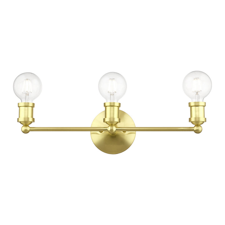 Livex Lansdale 14423-12 Bath Vanity Light 21 in. wide - Satin Brass