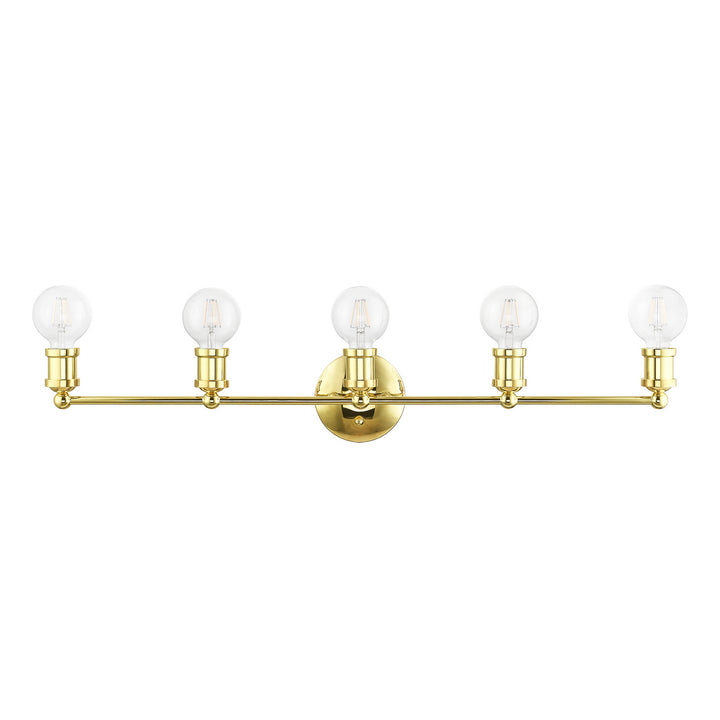 Livex Lansdale 14425-02 Bath Vanity Light 34 in. wide - Polished Brass