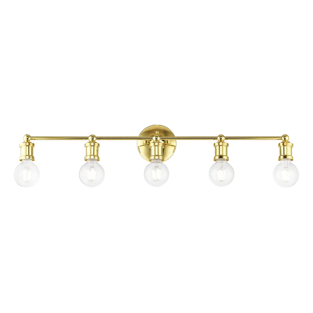 Livex Lansdale 14425-02 Bath Vanity Light 34 in. wide - Polished Brass