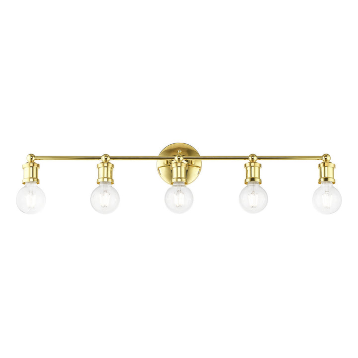 Livex Lansdale 14425-02 Bath Vanity Light 34 in. wide - Polished Brass