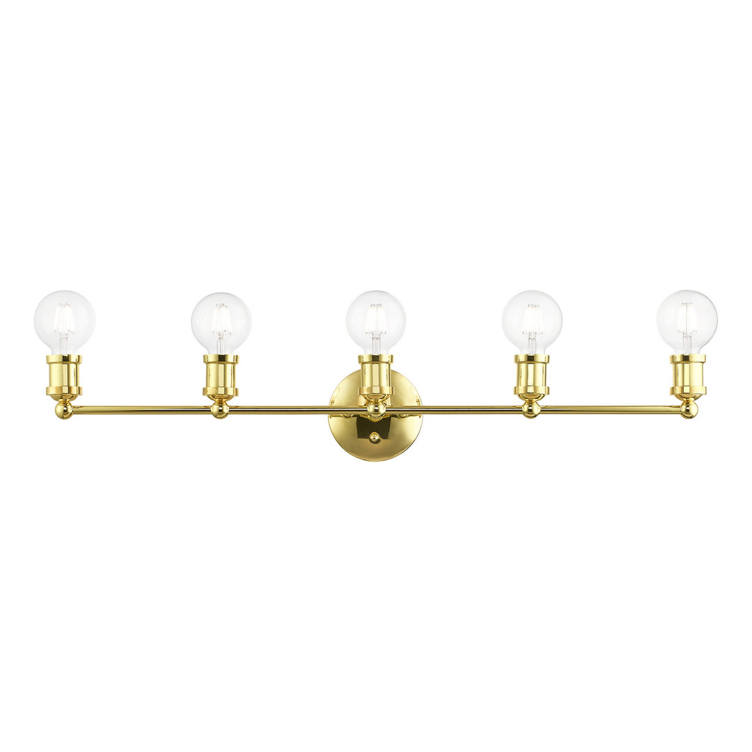 Livex Lansdale 14425-02 Bath Vanity Light 34 in. wide - Polished Brass