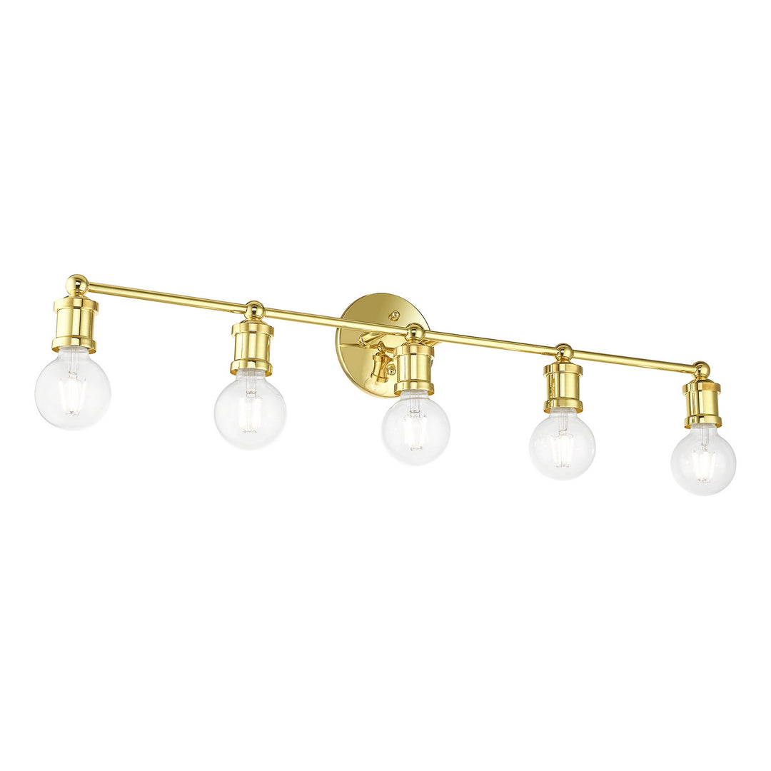 Livex Lansdale 14425-02 Bath Vanity Light 34 in. wide - Polished Brass