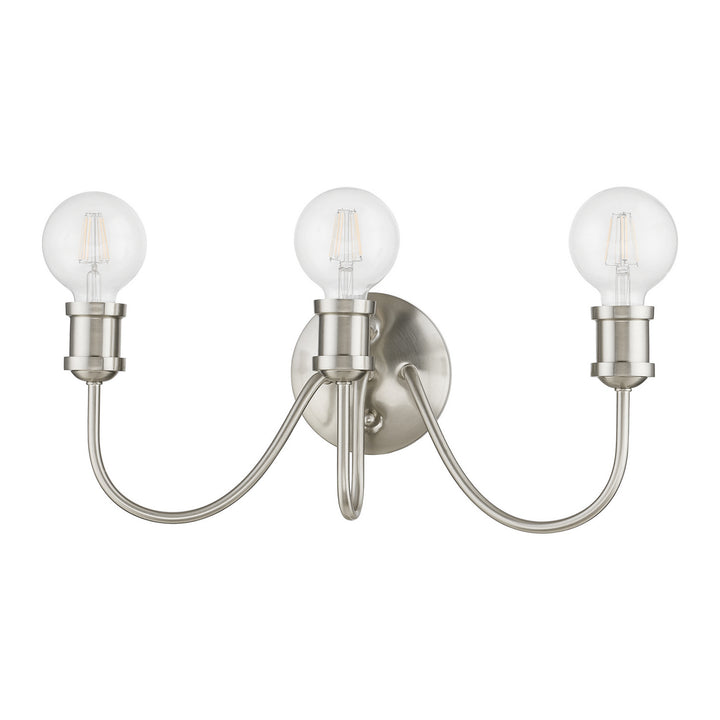 Livex Lansdale 16573-91 Bath Vanity Light 19 in. wide - Brushed Nickel