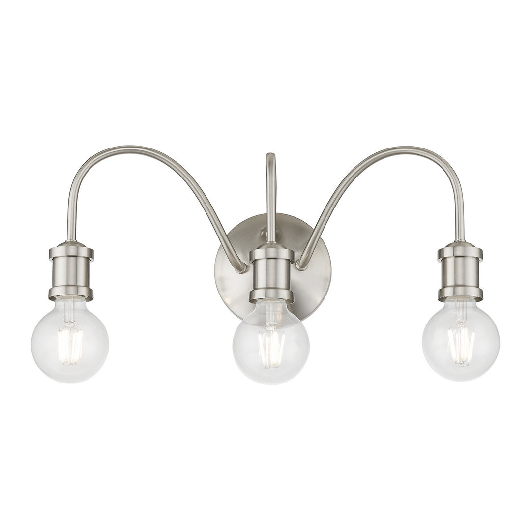 Livex Lansdale 16573-91 Bath Vanity Light 19 in. wide - Brushed Nickel