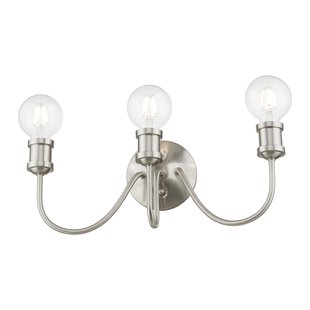 Livex Lansdale 16573-91 Bath Vanity Light 19 in. wide - Brushed Nickel