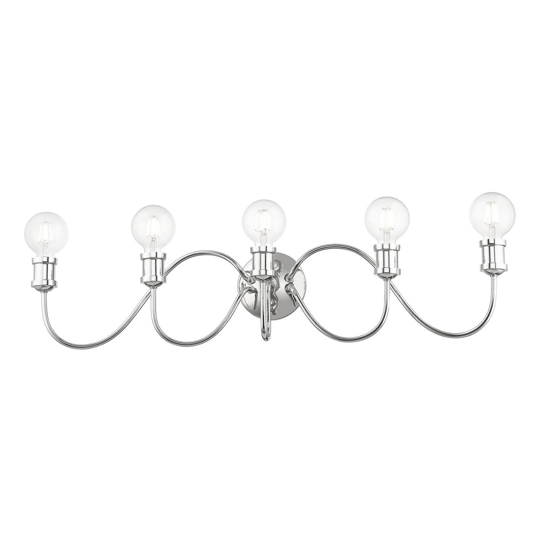 Livex Lansdale 16575-05 Bath Vanity Light 34 in. wide - Polished Chrome