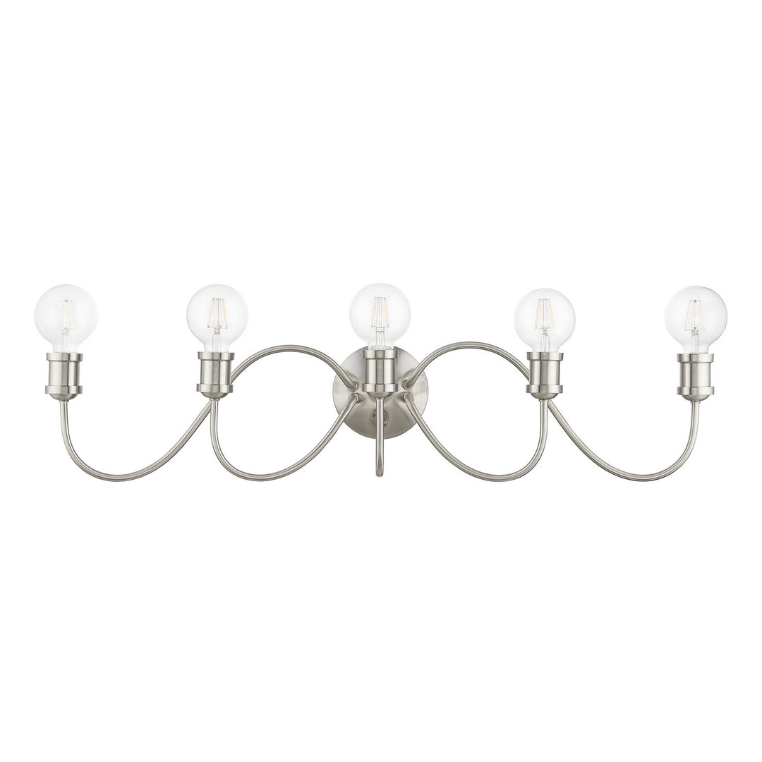 Livex Lansdale 16575-91 Bath Vanity Light 34 in. wide - Brushed Nickel