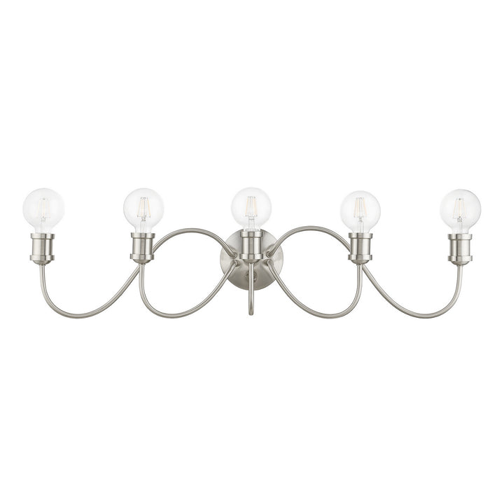 Livex Lansdale 16575-91 Bath Vanity Light 34 in. wide - Brushed Nickel