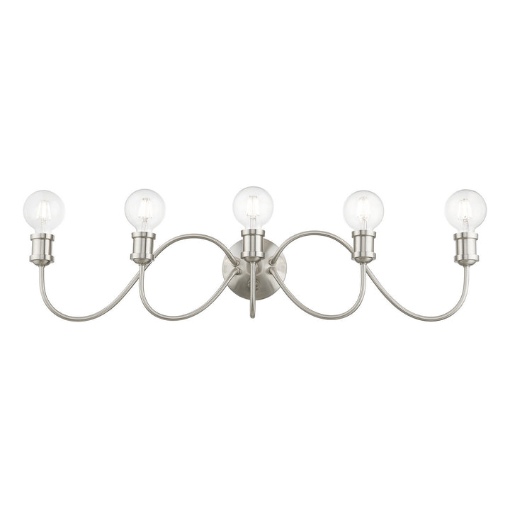 Livex Lansdale 16575-91 Bath Vanity Light 34 in. wide - Brushed Nickel