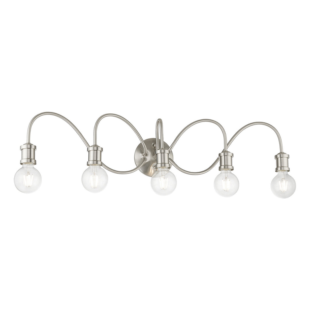 Livex Lansdale 16575-91 Bath Vanity Light 34 in. wide - Brushed Nickel