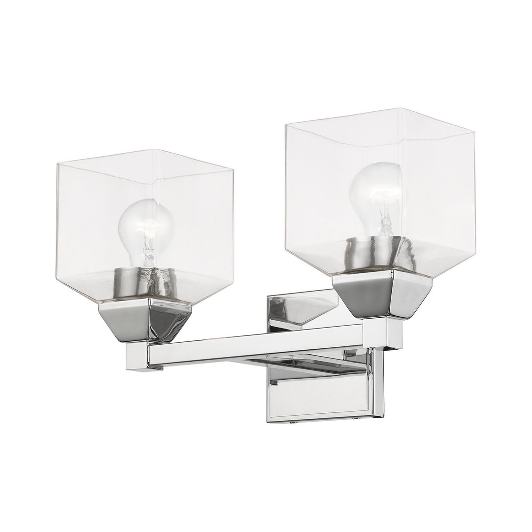 Livex Aragon 16772-05 Bath Vanity Light 15 in. wide - Polished Chrome