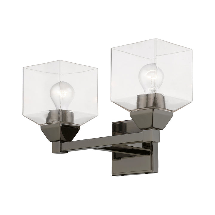 Livex Aragon 16772-46 Bath Vanity Light 15 in. wide - Black Chrome