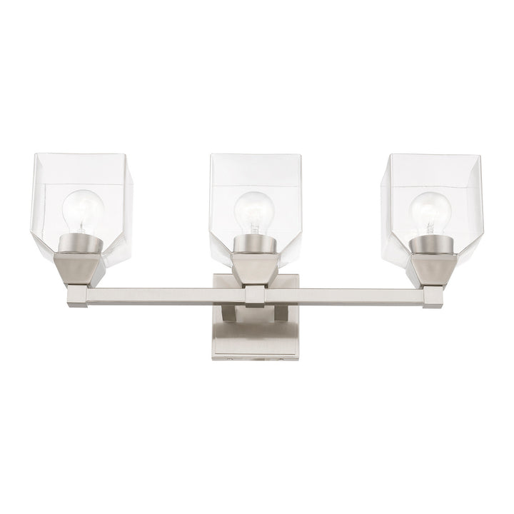 Livex Aragon 16773-91 Bath Vanity Light 23 in. wide - Brushed Nickel