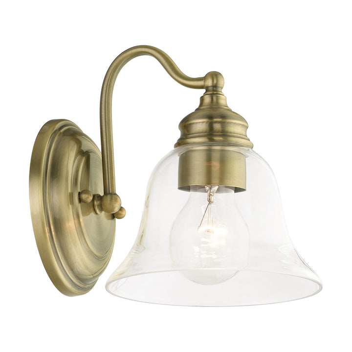 Livex Moreland 16931-01 Wall Sconce Light - Antique Brass