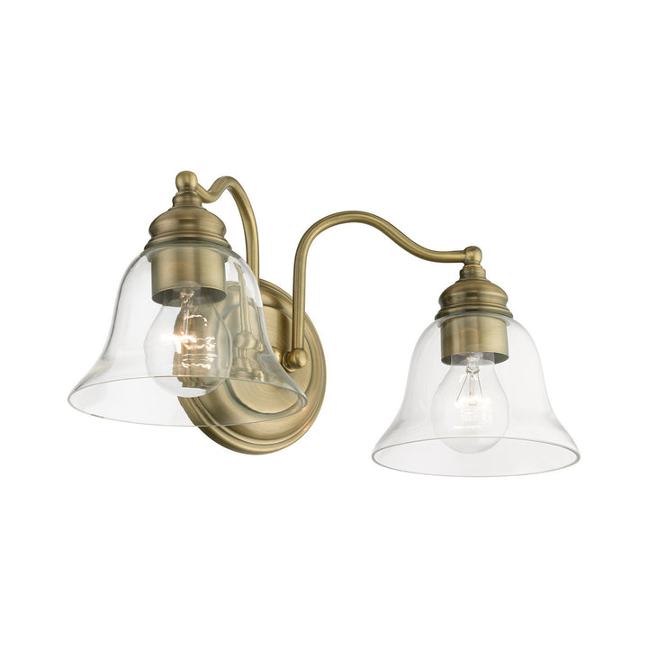 Livex Moreland 16932-01 Bath Vanity Light 16 in. wide - Antique Brass