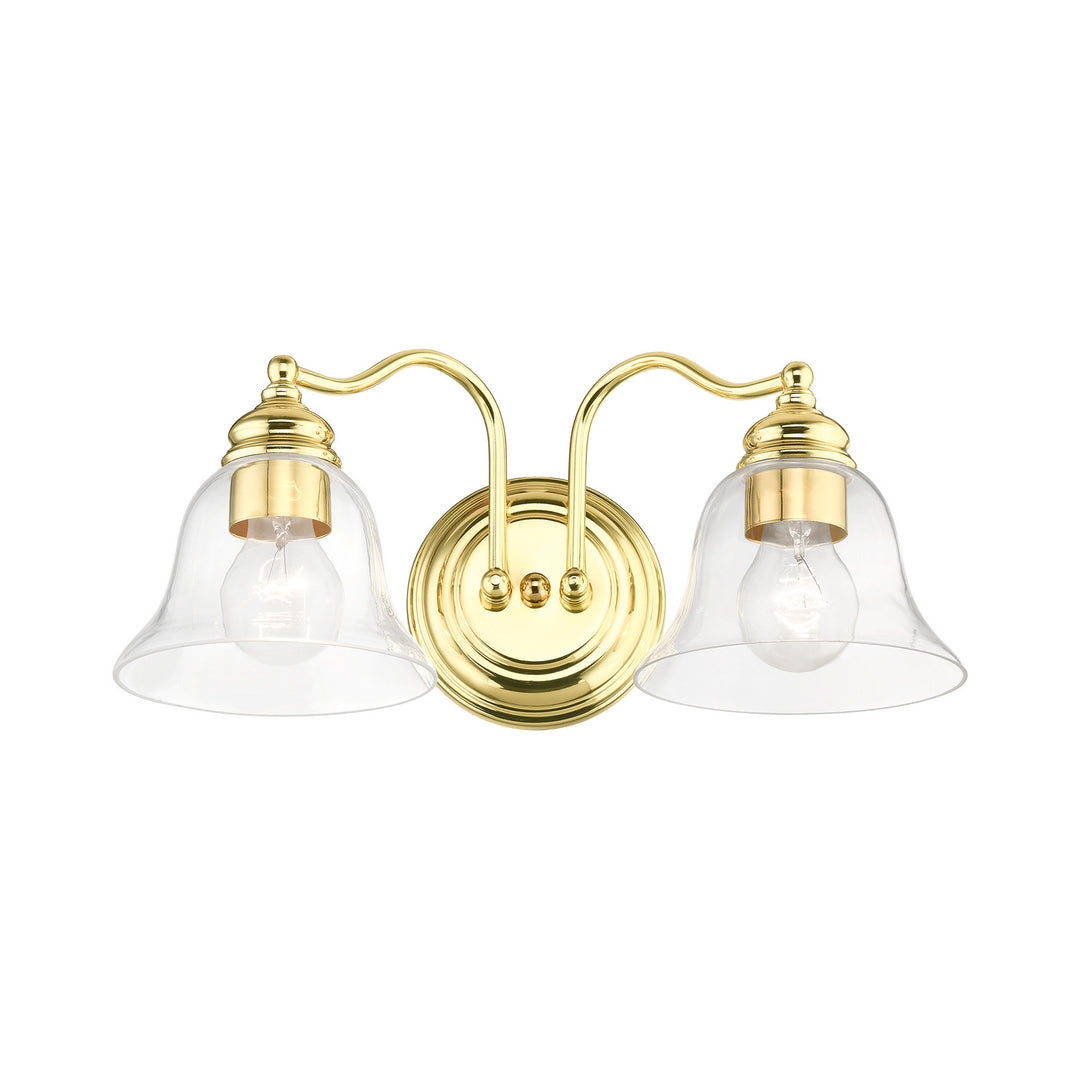 Livex Moreland 16932-02 Bath Vanity Light 16 in. wide - Polished Brass