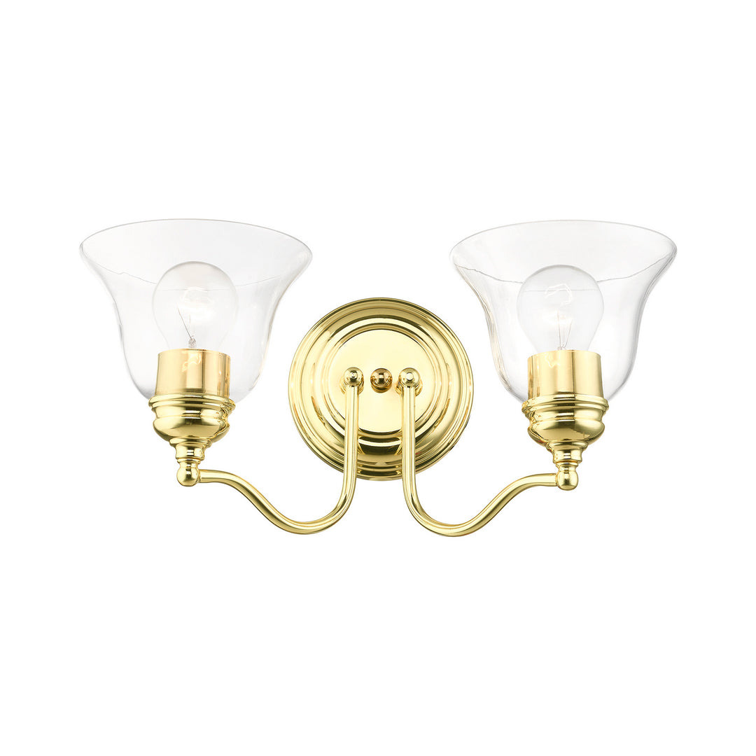 Livex Moreland 16932-02 Bath Vanity Light 16 in. wide - Polished Brass