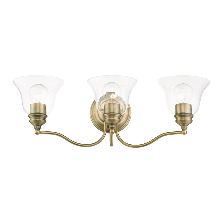 Livex Moreland 16933-01 Bath Vanity Light 24 in. wide - Antique Brass