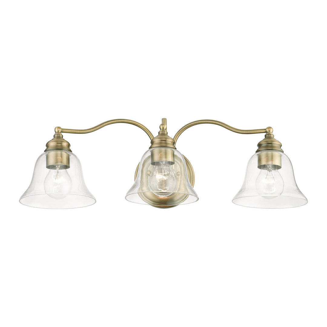 Livex Moreland 16933-01 Bath Vanity Light 24 in. wide - Antique Brass