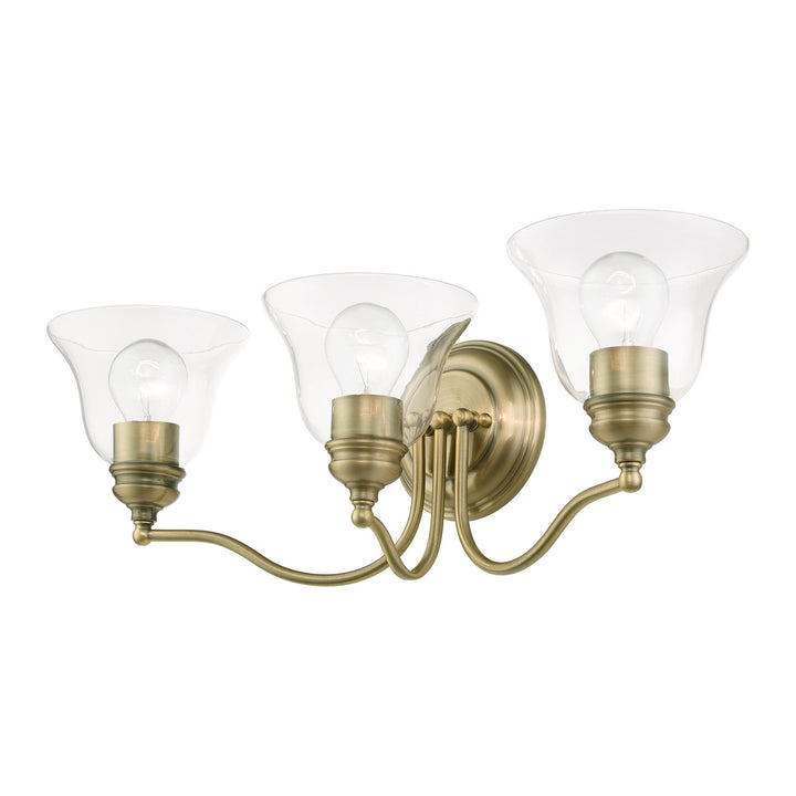 Livex Moreland 16933-01 Bath Vanity Light 24 in. wide - Antique Brass