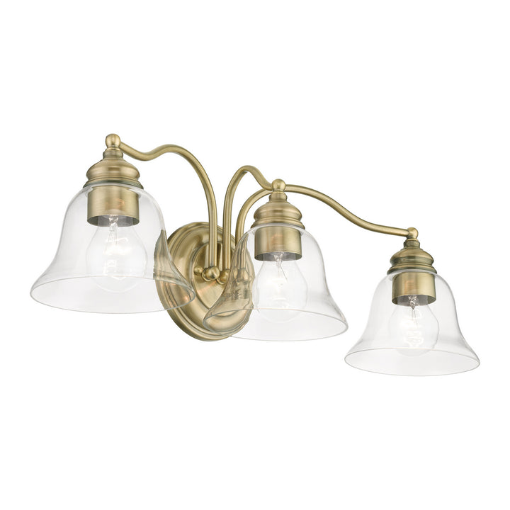 Livex Moreland 16933-01 Bath Vanity Light 24 in. wide - Antique Brass