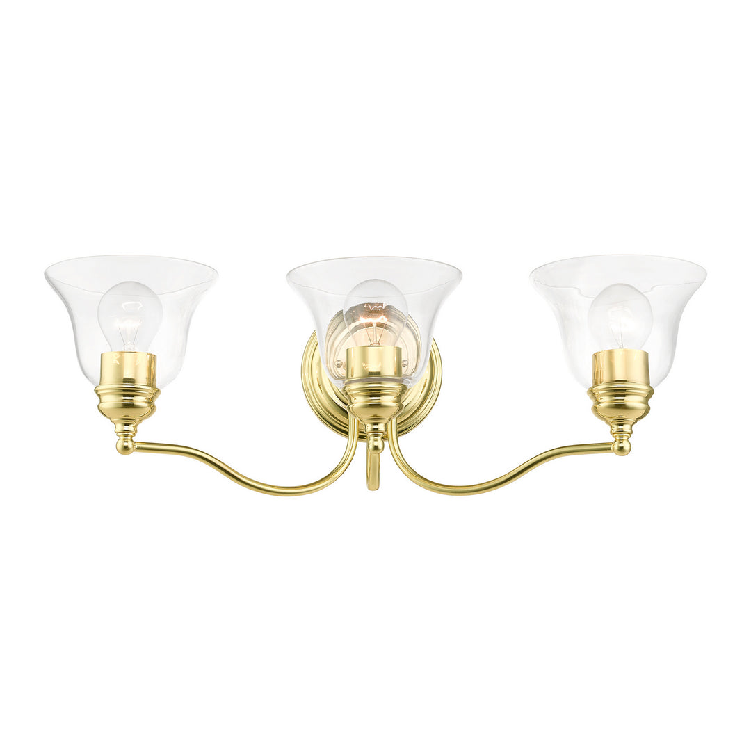 Livex Moreland 16933-02 Bath Vanity Light 24 in. wide - Polished Brass