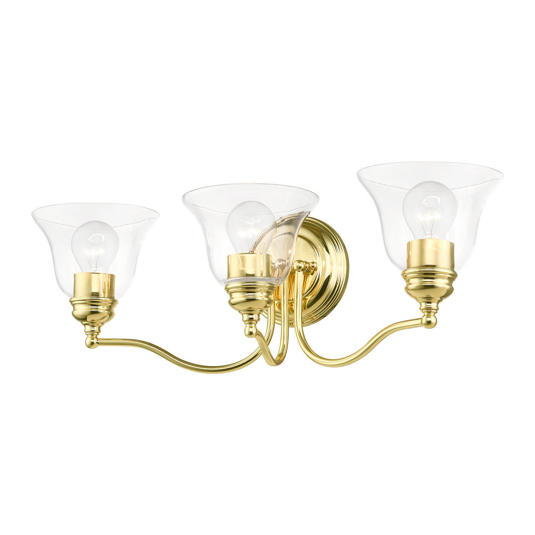 Livex Moreland 16933-02 Bath Vanity Light 24 in. wide - Polished Brass