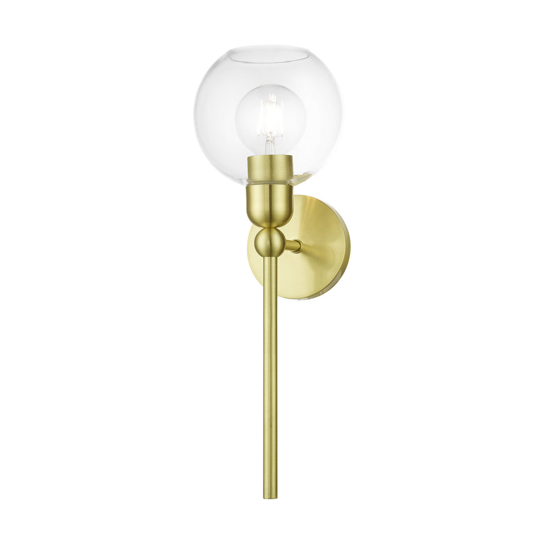 Livex Downtown 16971-12 Wall Sconce Light - Satin Brass