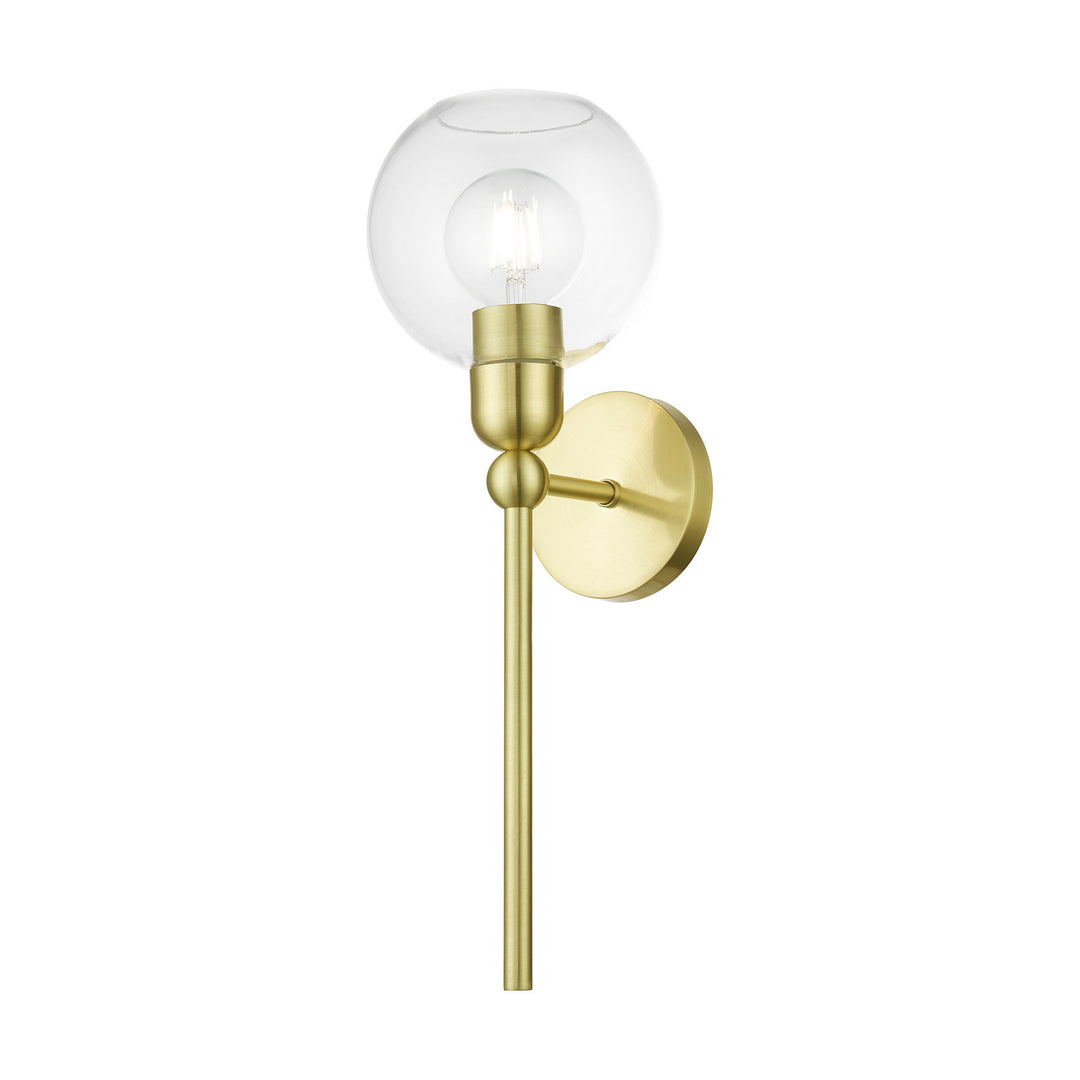 Livex Downtown 16971-12 Wall Sconce Light - Satin Brass