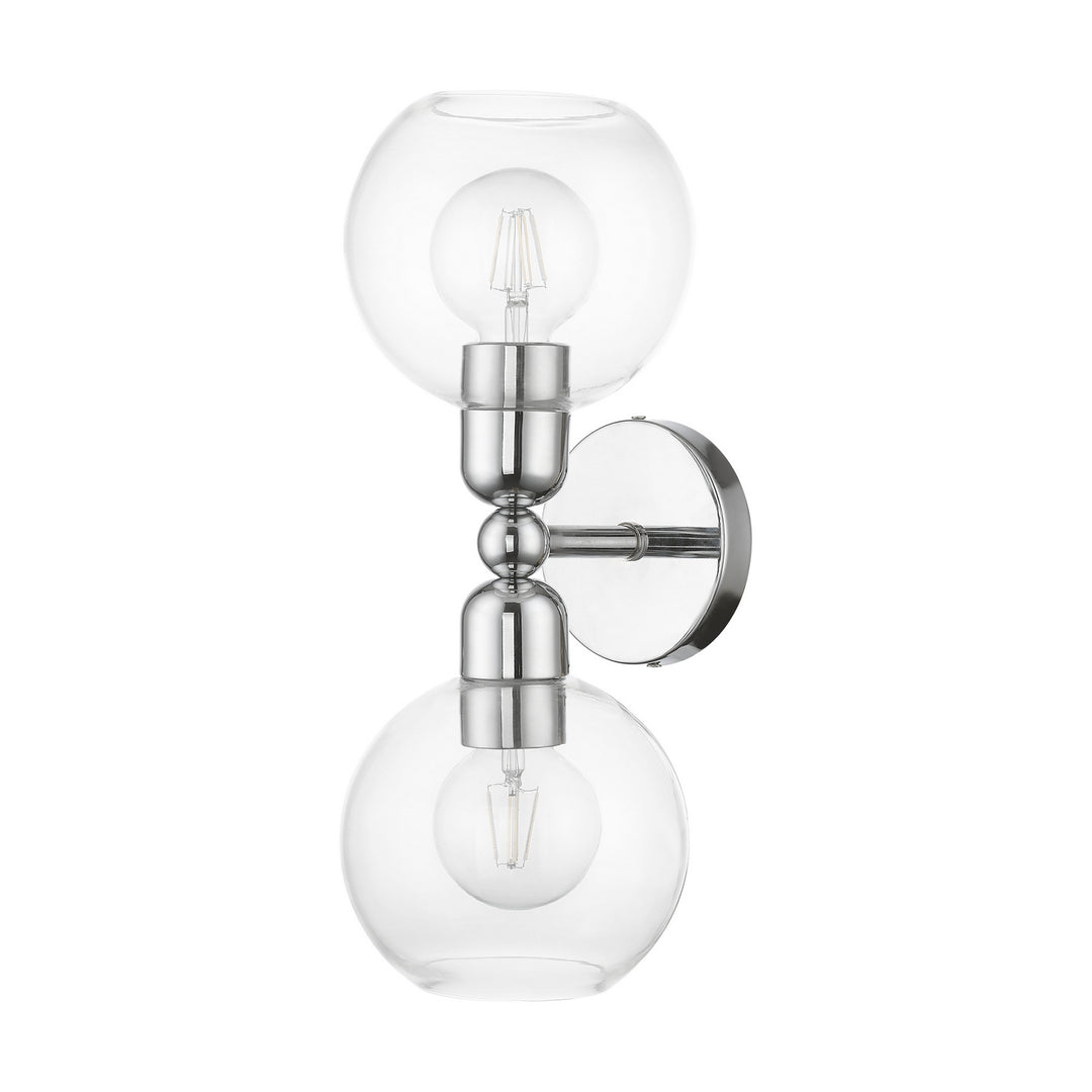 Livex Downtown 16972-05 Wall Sconce Light - Polished Chrome